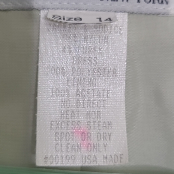 Formal Maxi Dress Matching Blazer Pastel Sea Foam Green Lace High Crew Neck - Picture 11 of 15